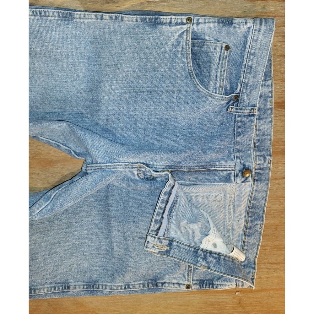 Austin Clothing Co Mens Blue Jeans Light Wash Regular Straight Leg Denim 40x34 - Picture 3 of 6